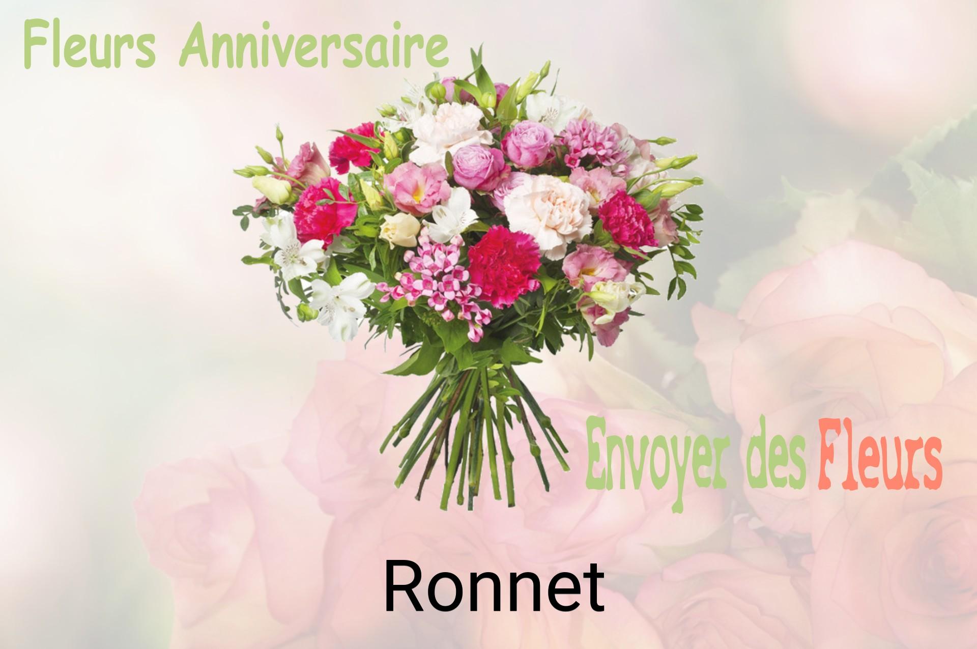 Bouquet de fleurs d’anniversaire livré à Ronnet